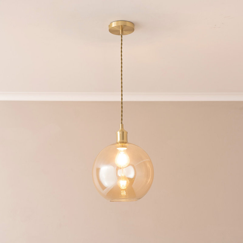 1 - Light Pendant, Brushed Gold