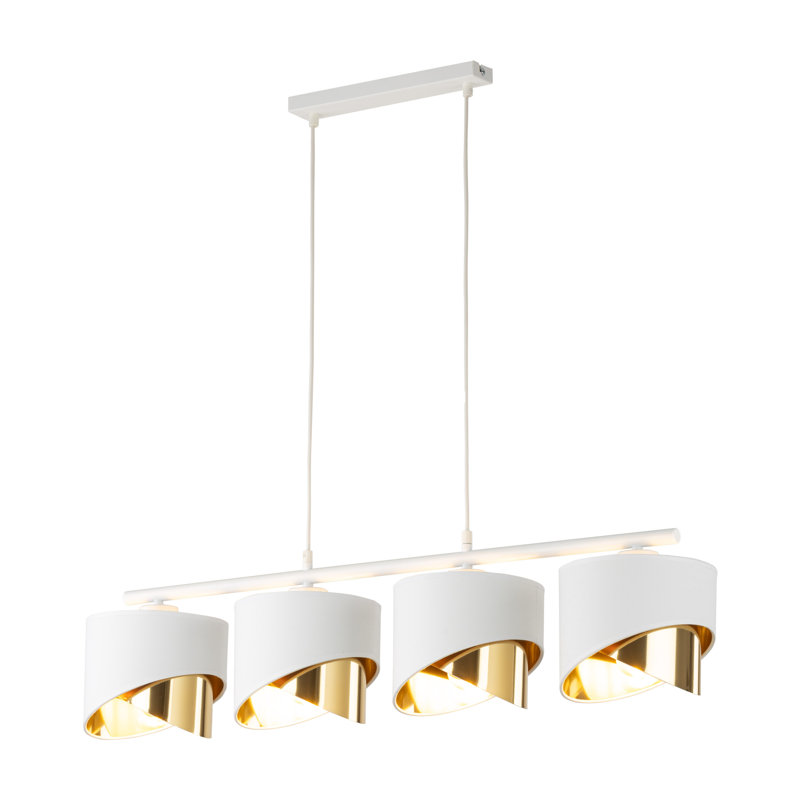 Aniqua 4 - Light Kitchen Island Pendant, White/Gold