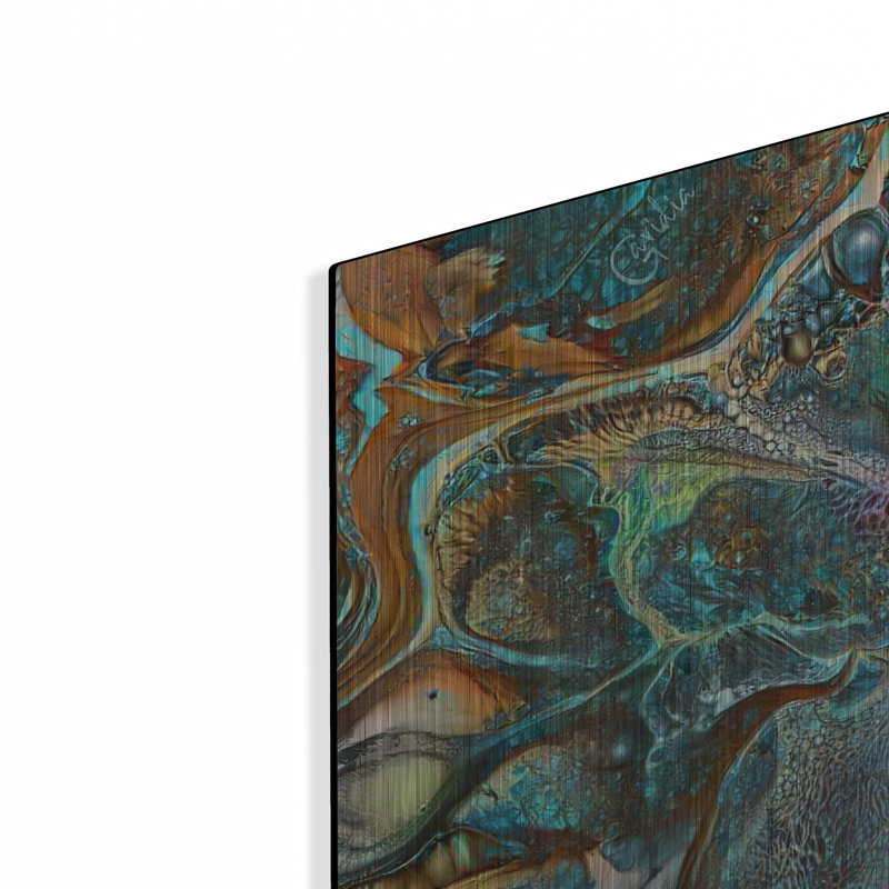 Trinx «Emerald Bridge» par Pedro Gavidia, art mural en métal, H 24 po x l 48 po