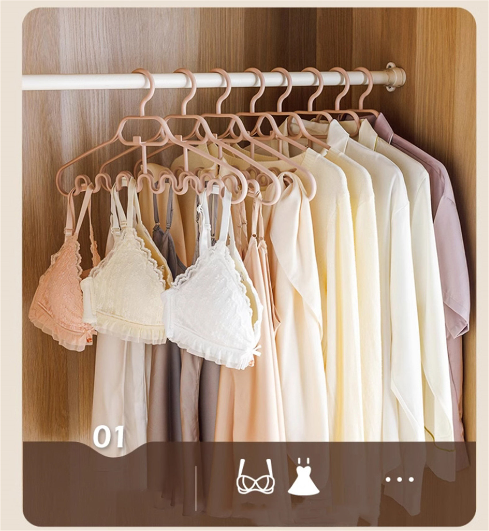 Unbreakable White Plastic Dress/Shirt Hanger main image 0