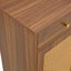 Armoire à chaussures multifonctionnelle moderne en MDF de couleur noyer qui se fond dans le style nordique-256860395