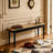 Modern Style Black Color Solid Oak Wood Dining Bench with Rattan Detail-111209773