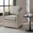 Polyester Upholstered Arm Chair with Round Base-1353163618