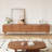 Spacious 83 Inch Tv Stand For Living Room And Bedroom, Mid Century Modern Entertainment Center In Walnut Finish, Accommodates 65 70 75 Inch Tvs, Featuring Two Large Drawers And Ample Storage With Stylish Fluted Door Design