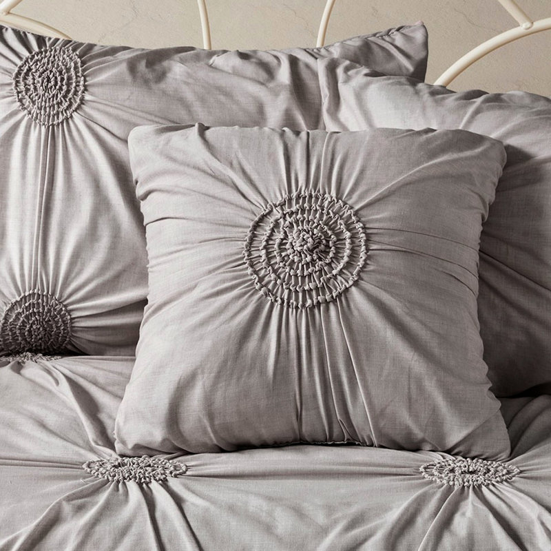 Lit de jour 6 de couleur gris foncé avec ornement en forme de losange avec coussin en forme de coussin