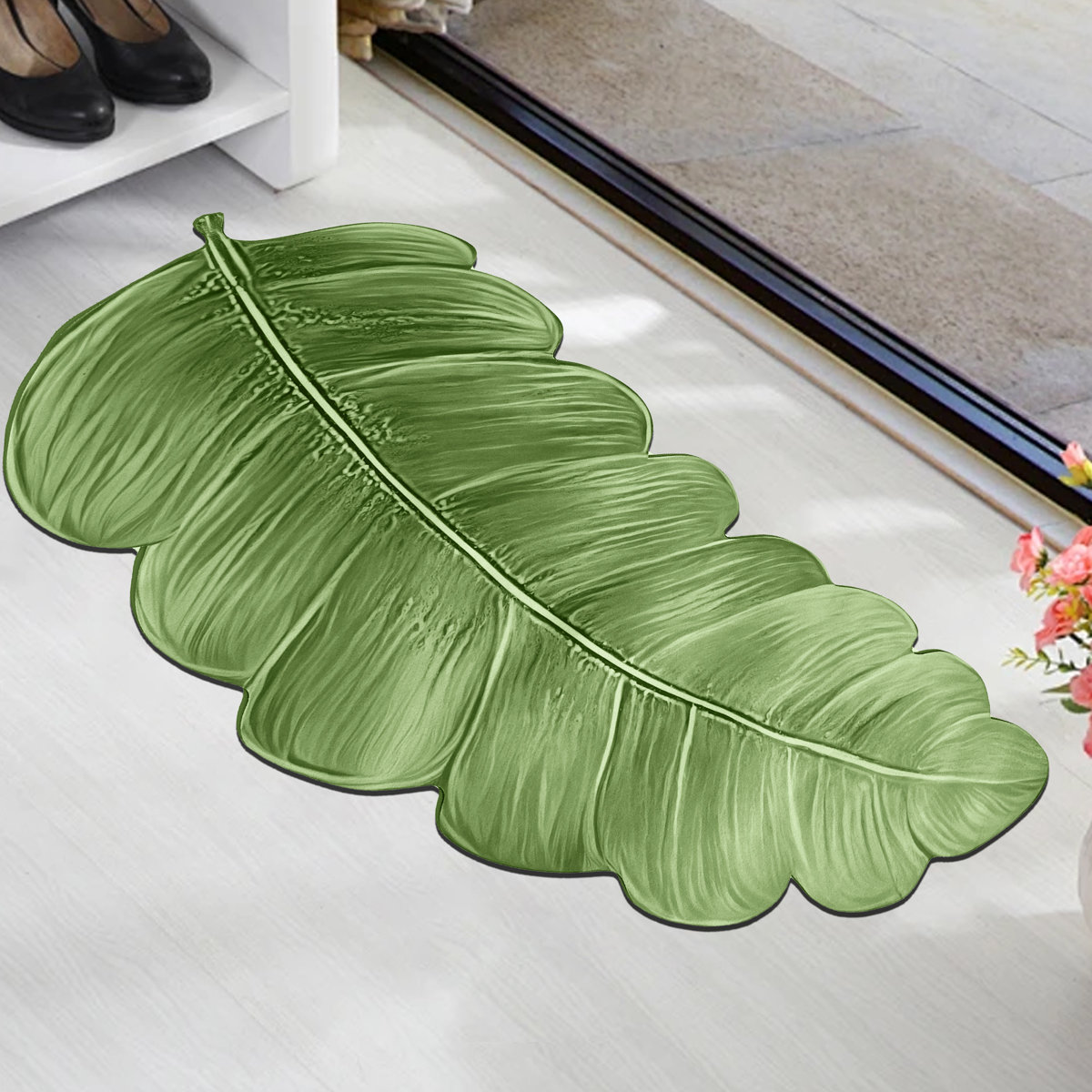 Non Slip Thin Bathroom Rug Super Absorbent Quick Dry