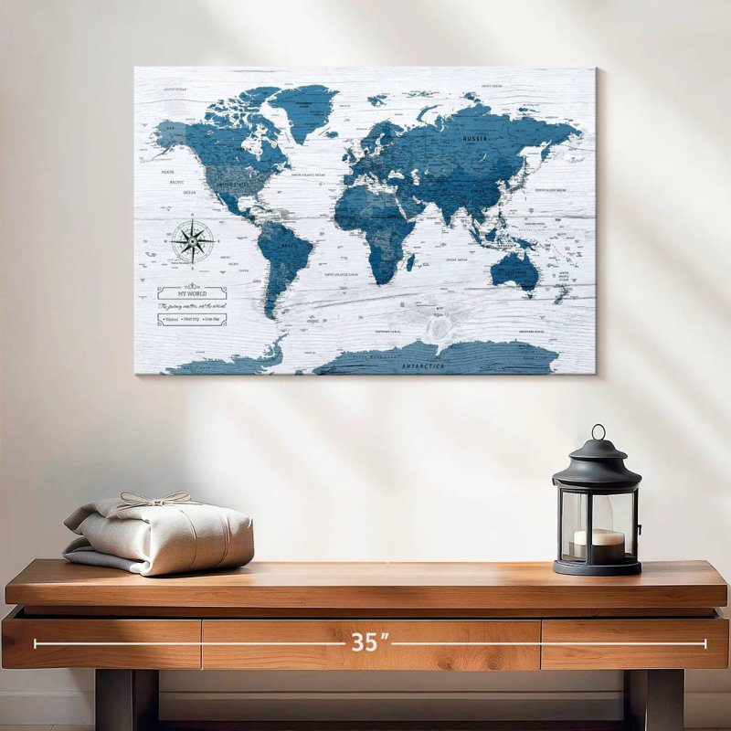 My World, punaise Amrico IV, H 16 po x l 24 po