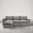 4 - Piece Upholstered Gray Chenille Modular Sectional Sofa with Removable Ottoman– Fully Compressed, No Assembly Required-1283040805