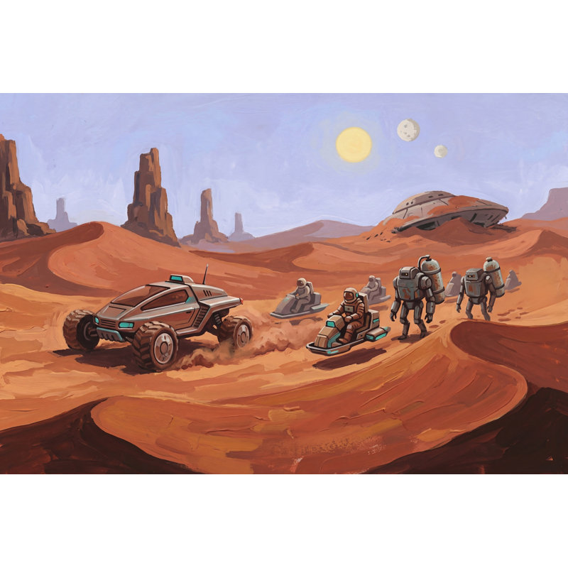 Papier peint paysage désertique Sci Fi Desert Dunes, Non tissé, 120 po x 96 po