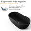 Baignoire de trempage autoportante de 59 po x 29,5 po avec drain-127308575