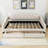 Full Size Linen Upholstered  Daybed With Two Drawers And Slats