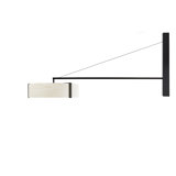 Thesis Wall Lamp - Hardwired - Matte Ivory Finish - Ivory White Shade