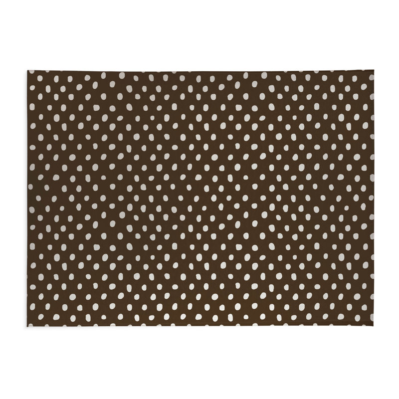Tapis de bureau Dot Lyfe, L 36 po x P 24 po, Brun moka