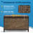 Wilson Wicker Farmhouse Trunk, 30" Large Storage Basket, Handwoven Water Hyacinth, Acacia Wood Frame-230749982