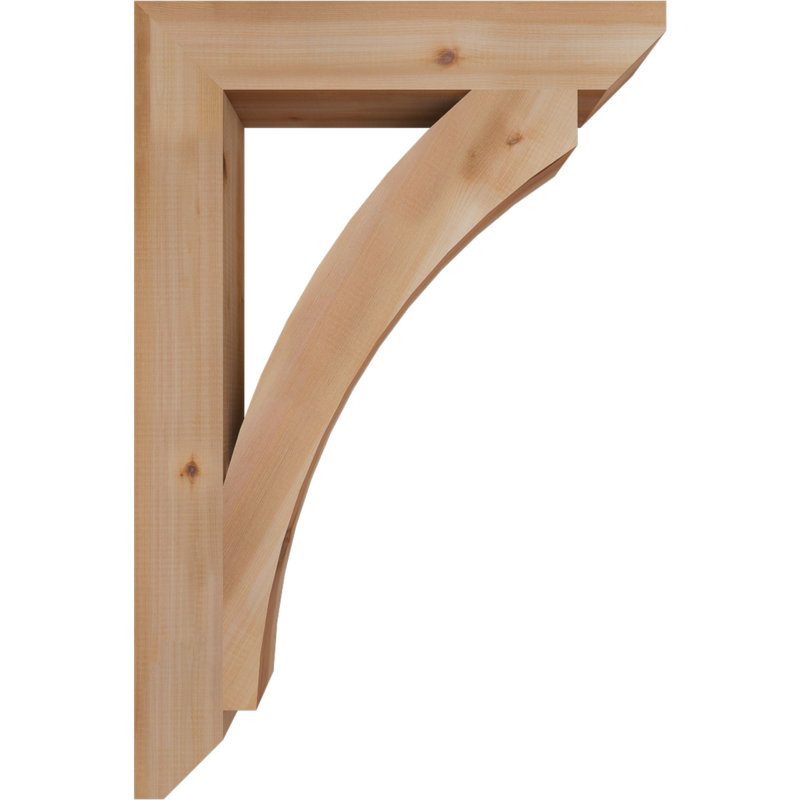 Support en bois / corbeau, Cèdre rouge, H 36 po x l 3,5 po x P 24 po