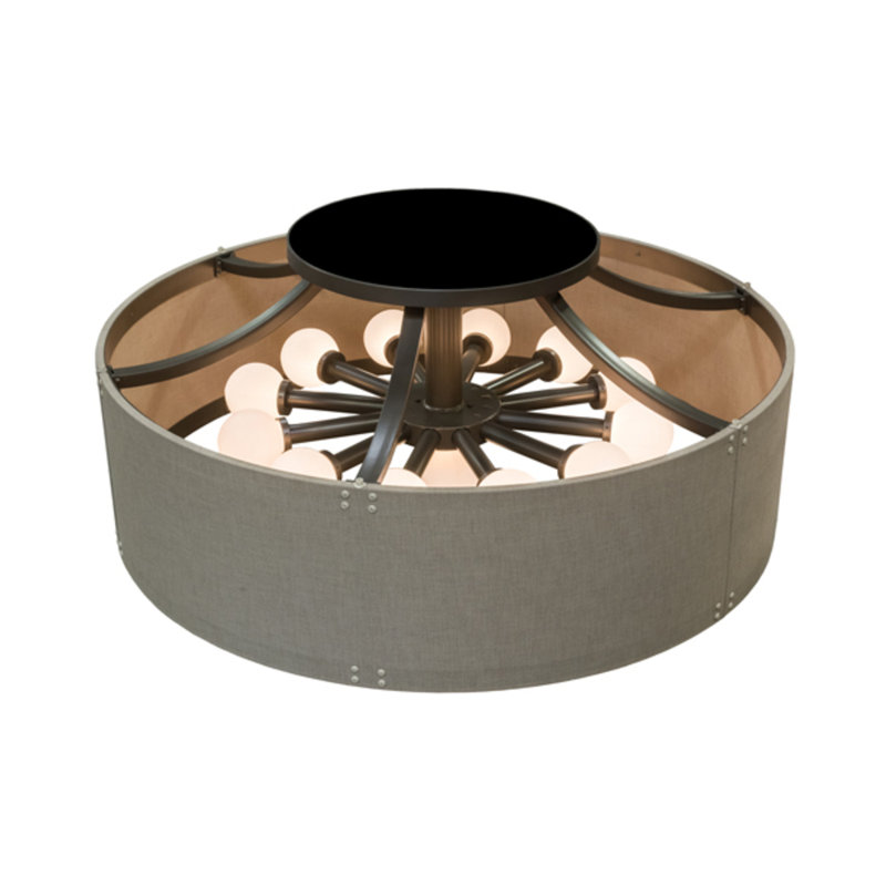 Cilindro 13 - Light Outdoor Semi Flush Mount