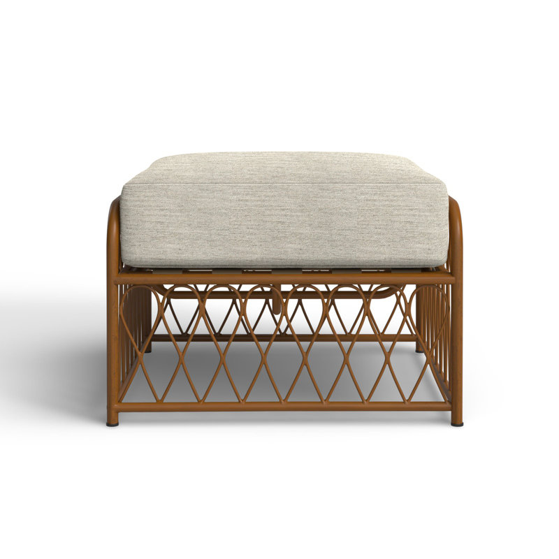 Repose-pieds d'extérieur avec coussin Cane, Impact Vapor gris Sunbrella®