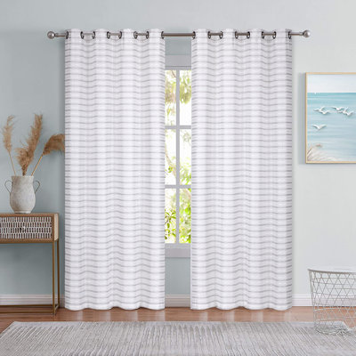 Paire de rideaux transparents avec œillets