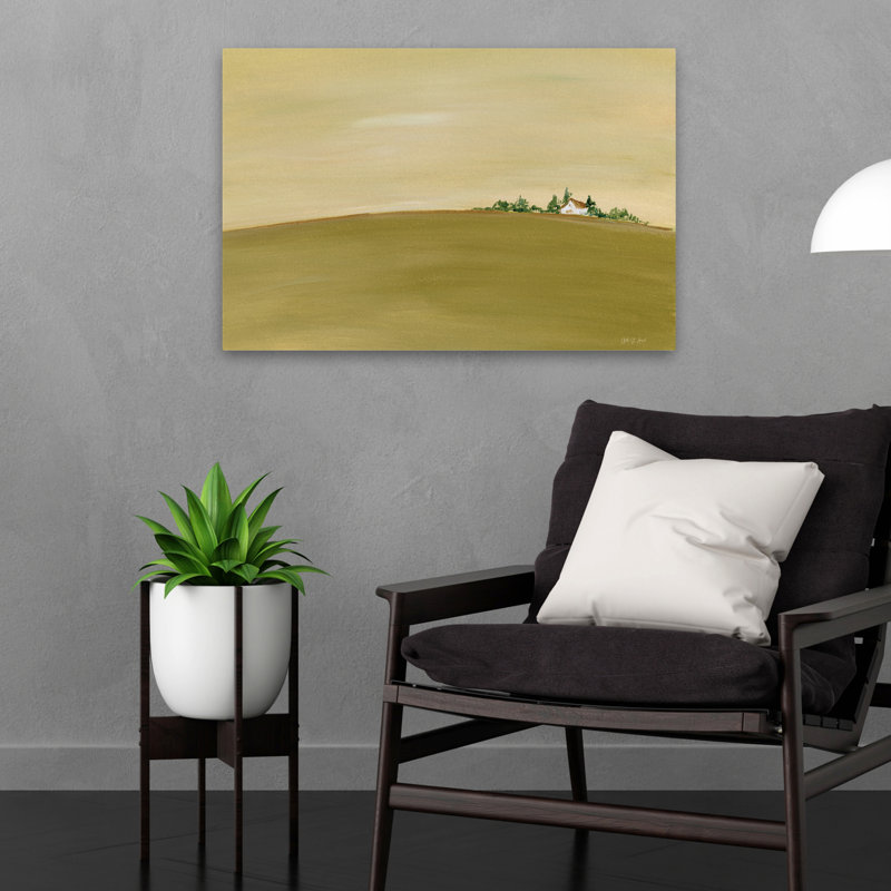 Ferme moderne sur la colline, H 24 po x l 16 po