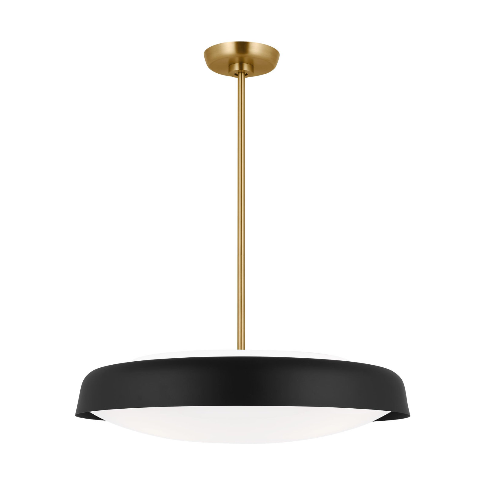 Draper 3 Light Steel Dimmable Pendant, Midnight Black