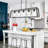 Haasan 5 - Light Glass Dimmable Kitchen Island Square / Rectangle Chandelier