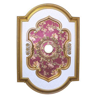 Rectangle médaillon de plafond doré