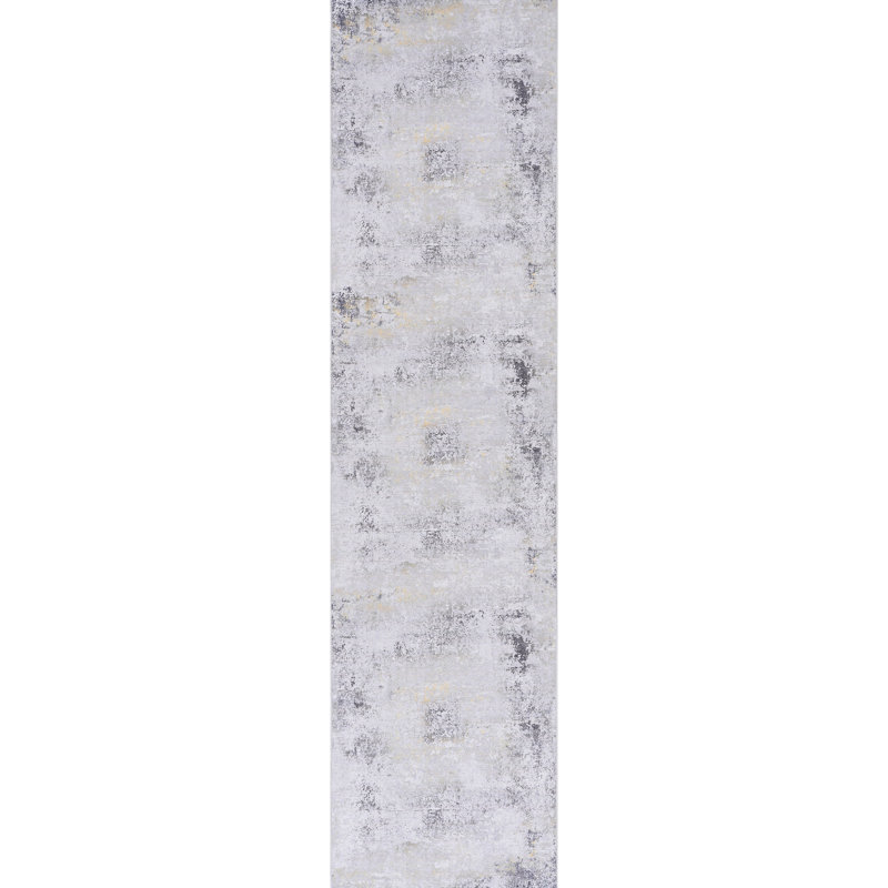 Tapis de cuisine lavable 2 pi 6 po x 10 pi pour tapis de cuisine gris, antidérapant, cuisine, salle à manger et chambre à coucher