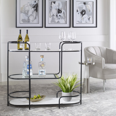 Chariot-bar ovale de 44 po de large Burlington