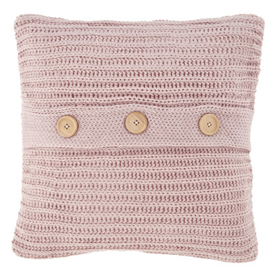 Chunky Knit Striped Scatter Cushion with Filling
