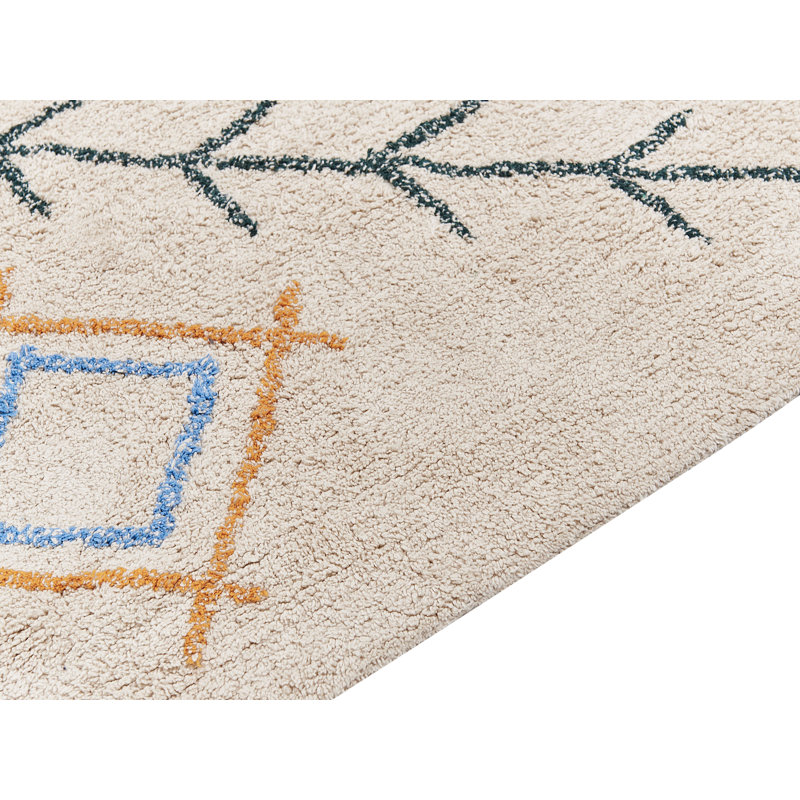 Rotterdam Rectangle 160 cm x 230 cm Geometric Cotton Hand Woven Area Rug