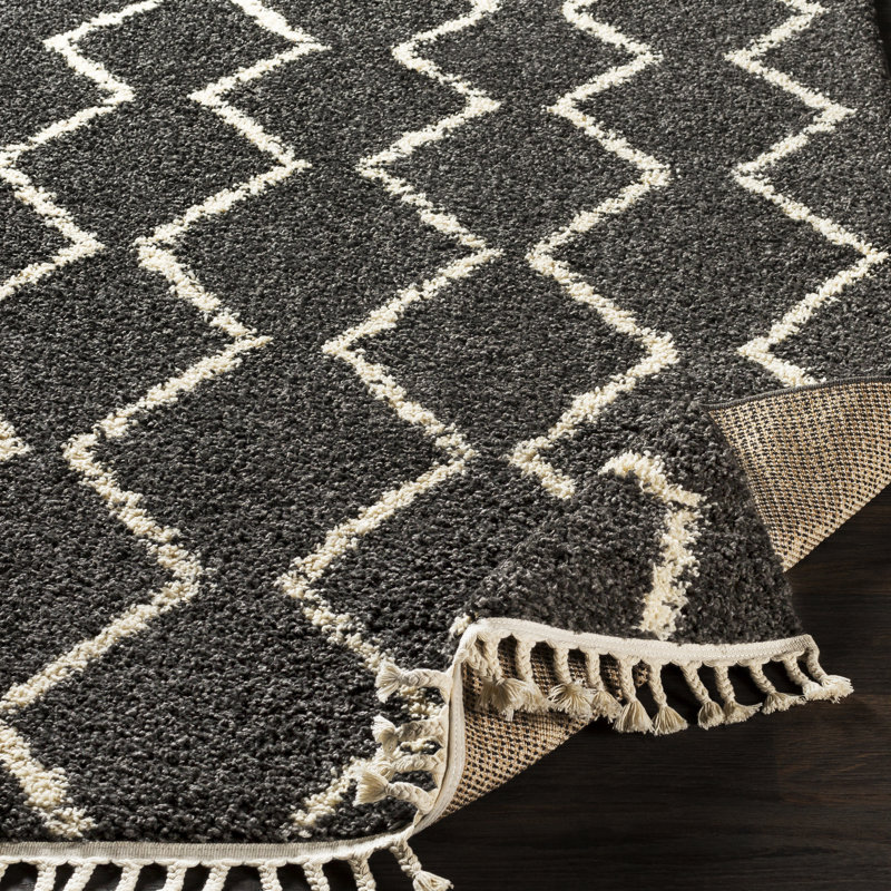 Tapis gris / crème Carillo, Rectangle 3 pi 11 po x 5 pi 7 po
