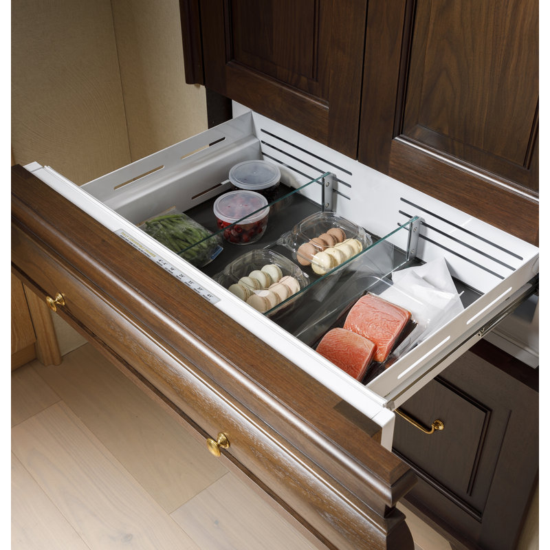 Monogram 36" W Premium Left Hinge Integrated Bottom Freezer Refrigerator, Panel Ready, Statement, Custom Panel, Left