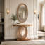 39.37 " W Glass Top Console Table