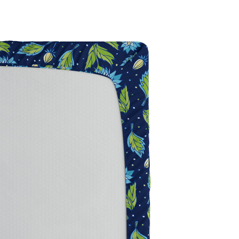 Microfiber Floral Fitted Sheet, Twin Fitted Sheet