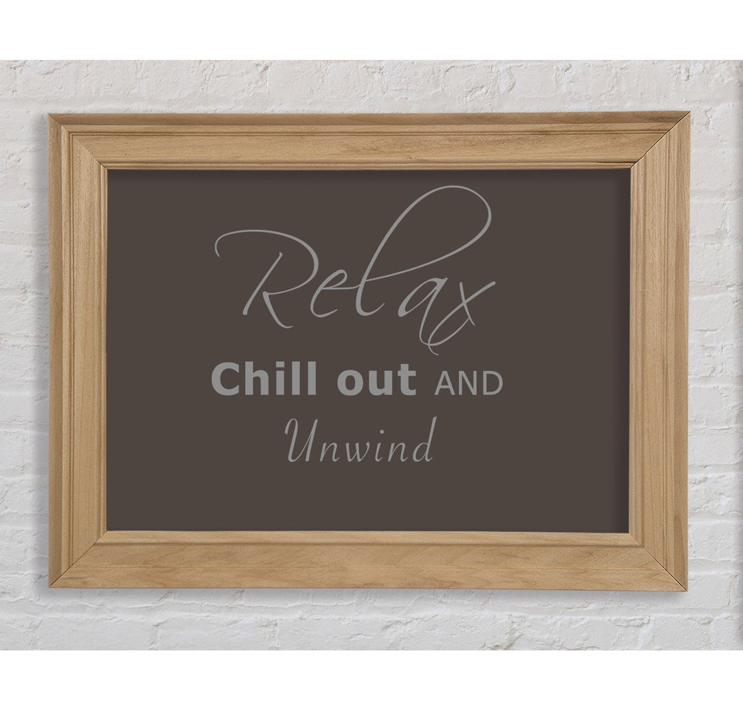 Badezimmer Zitat Relax Chill Out Chocolate - Single Picture Frame Kunstdrucke