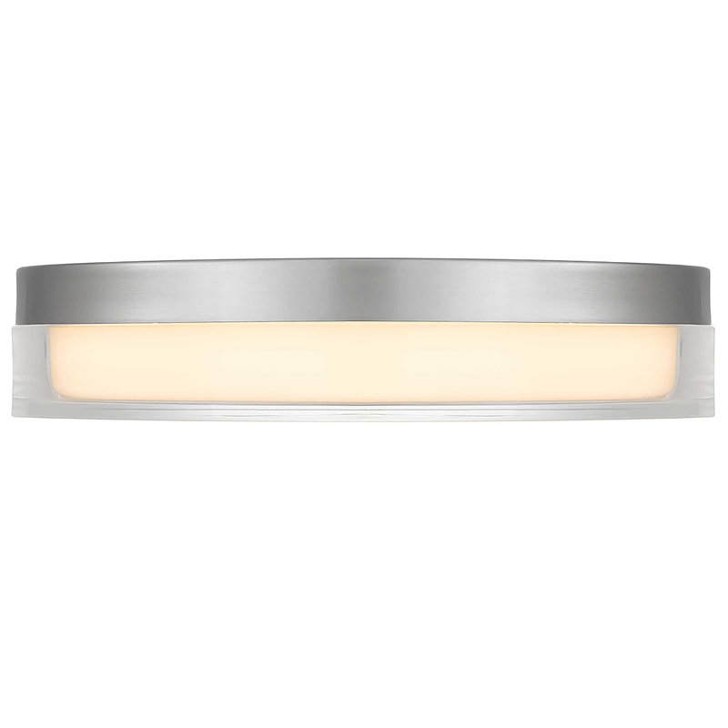 Plafonnier encastré chromé 12 pouces DEL, Chrome chrome, H 2,5 po x l 12 po x P 12 po