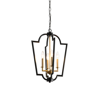 Lustre 4 lumières noir et or avec bronze Adoncia E0081A7475CB4FD6A2C2CB37DE299B92