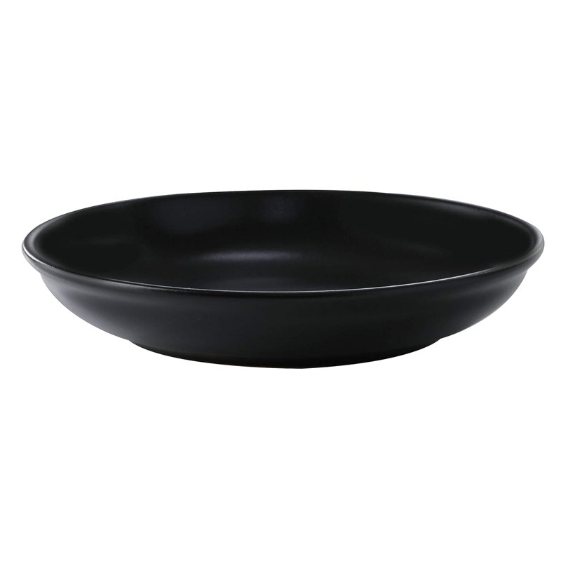 GET Bol coupe en porcelaine haute résistance, 52 onces, noir (ensemble de 12)