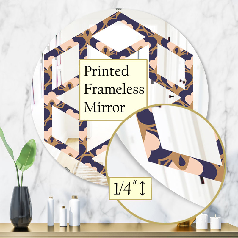 Miroir mural éclectique Ornament Design, H 31,5 po x l 31,5 po
