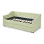 Lit de jour simple, lit de jour convertible rembourré avec dossier capitonné, canapé-lit polyvalent 3 en 1 avec lit gigogne escamotable et rangement latéral, parfait pour un espace de vie compact - vert-130430009-130430012