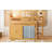 Twin Size Loft Bed With Storage Cabinet, Wardrobe And LED, Wood Color -596546946