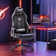 Adjustable Reclining Ergonomic Leather Swivel Computer And Racing Game Chair With Footstool(set of 2)