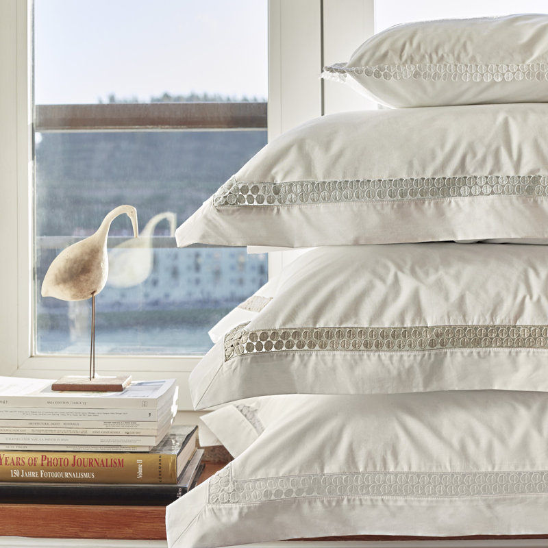 Magnolia 100% Cotton Percale pillowcases (pack 2 un), white-white, Standard