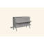 Grand lit escamotable avec port USB et tablettes amovibles de chaque côté, lit escamotable en pin massif pour bureau à domicile, chambre d'amis, gris-978480452-884469246