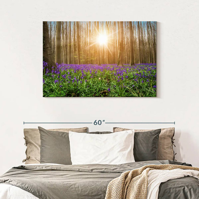 Alvord Bluebells In The Forest, 30" H x 45" W