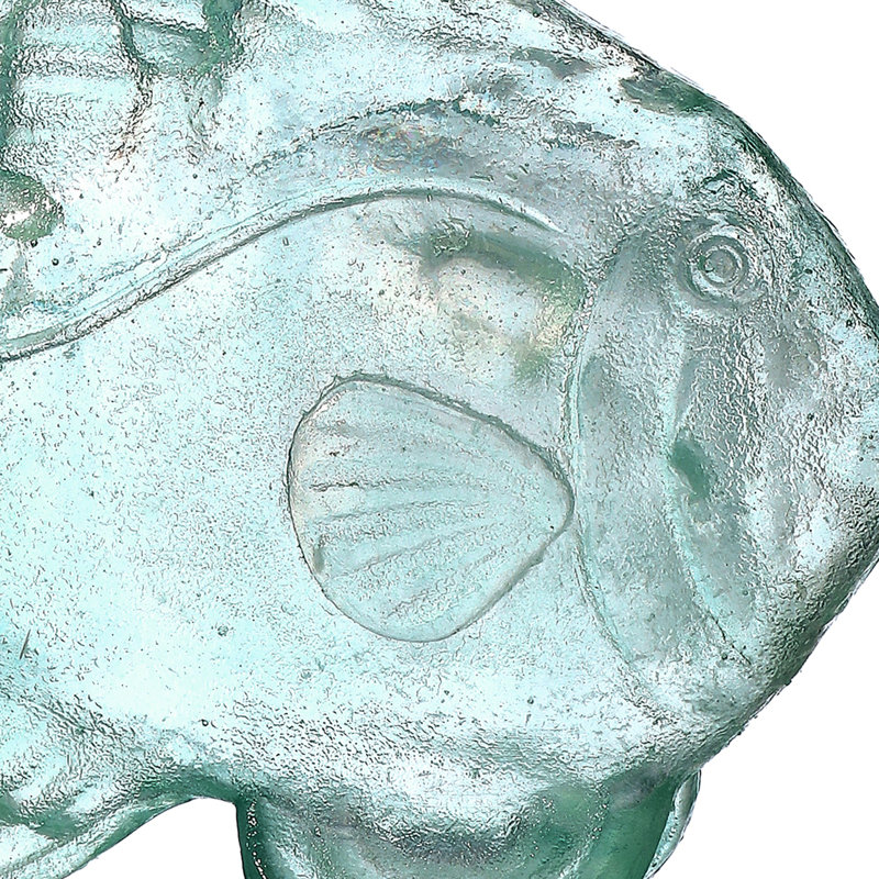 Poisson tropical en résine transparent 7 po, 5,5 po x 7 po