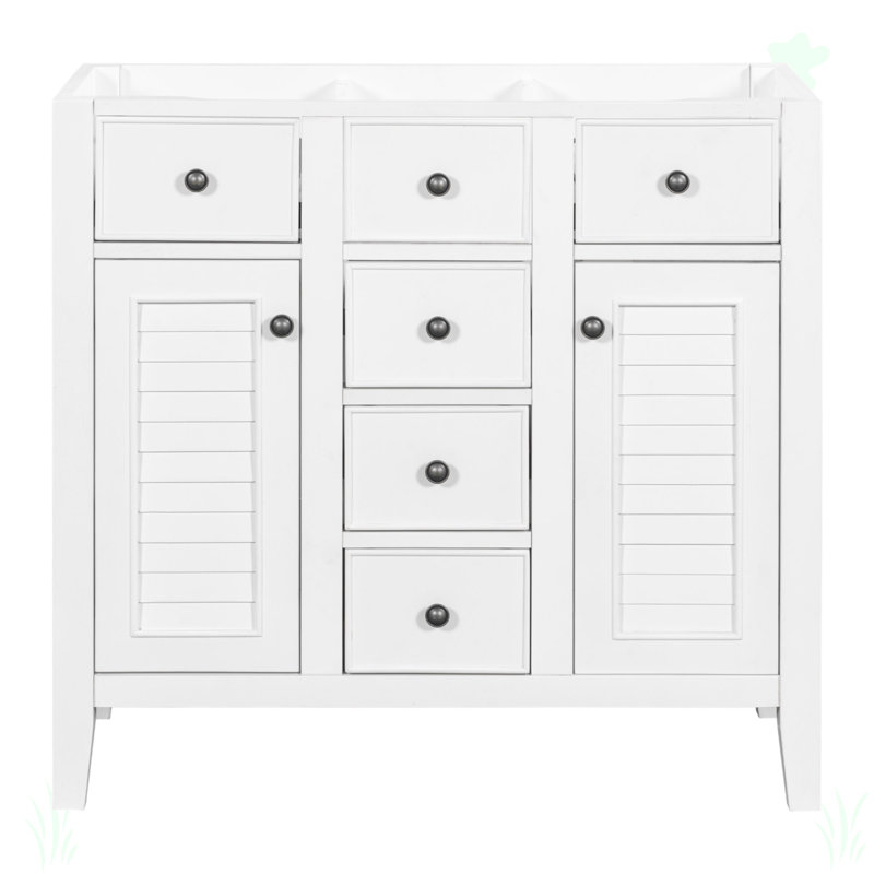 Meuble-lavabo simple l 35 po x P 18 po x H 34 po Karil, Blanc