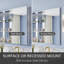 Armoire à pharmacie à miroir pour salle de bain encastrée ou à fixation murale en aluminium l 64 po x H 36 po et tablettes ouvertes -438452691-438452688