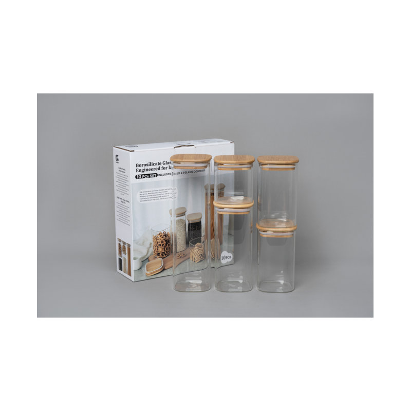 Genicook 5 Piece Kitchen Canister Set