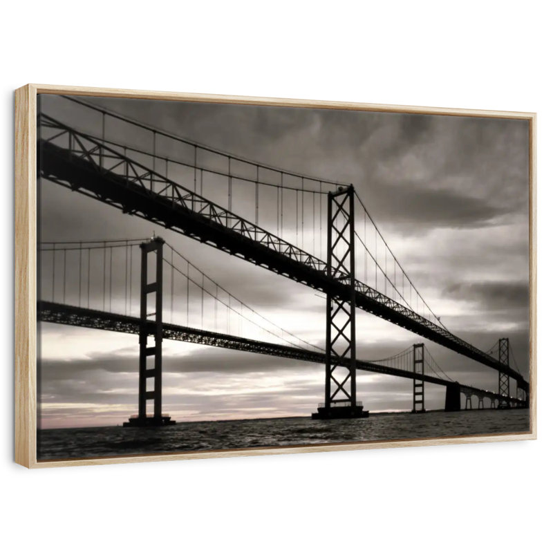 Pont Chesapeake, Cadre flottant en bois naturel, 43 po x 29 po